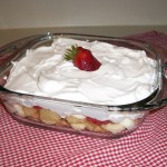 Healthy banana split cake