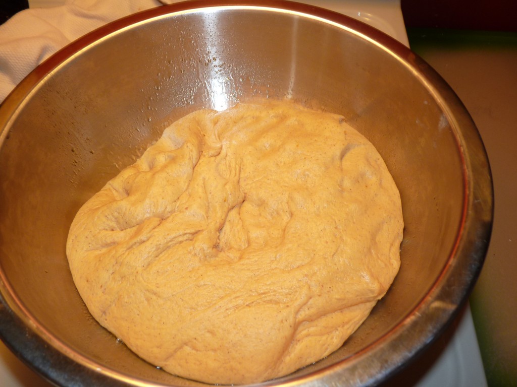 doubled bread dough