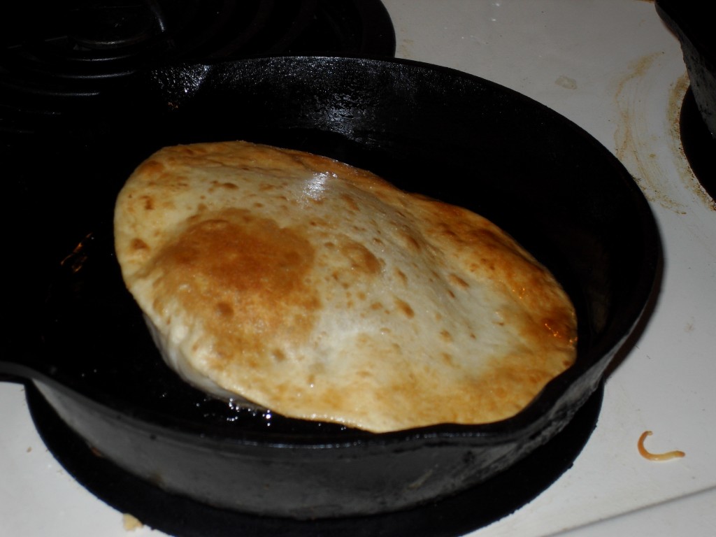 Fry tortillas on both sides