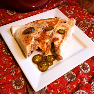 pork mushroom quesadillas