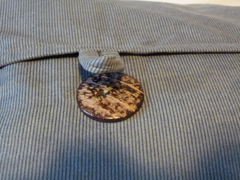 Kirkland's Button throw pillow blue