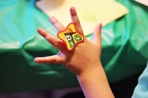 veggie tales ring birthday party favor